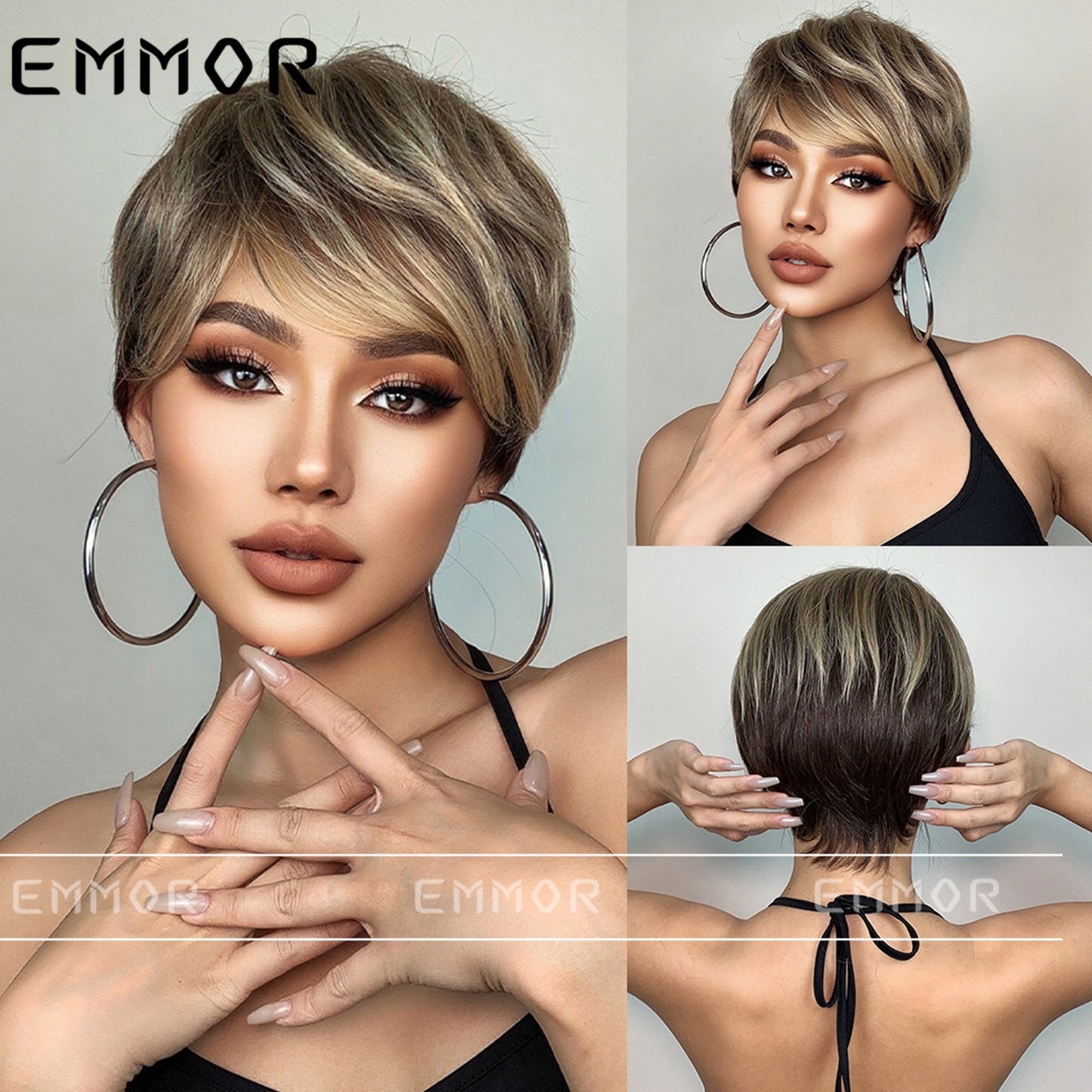 Pretty Fashion Summer Natural Female Style Wig Short Straight Hair