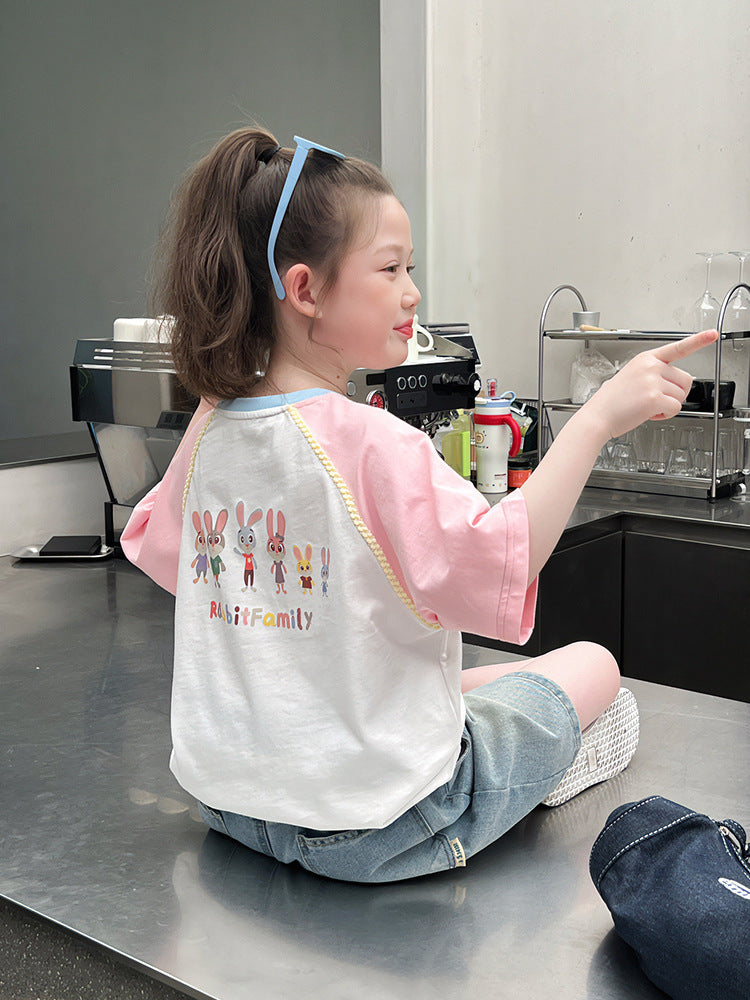 Children's Trendy Top Big Fried Street Raglan Children's T-shirt