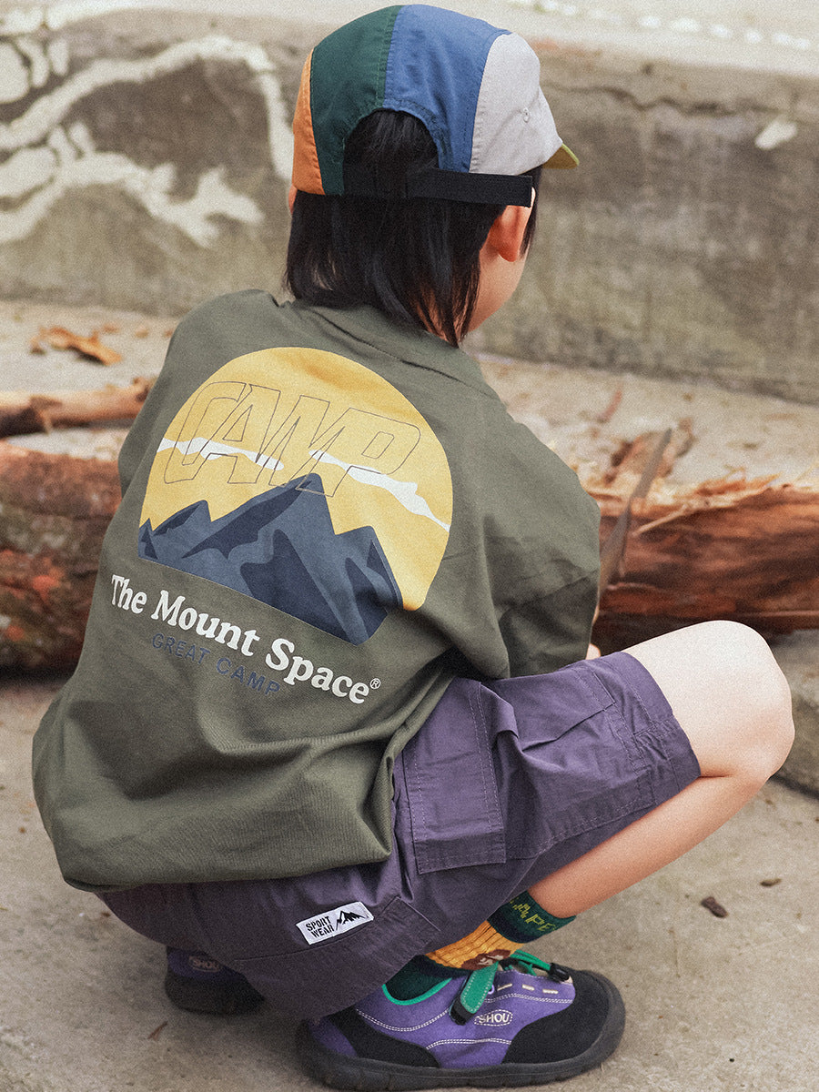 Children's Mountain Clothing Summer Short-sleeved Combed Cotton Breathable Children's T-shirt