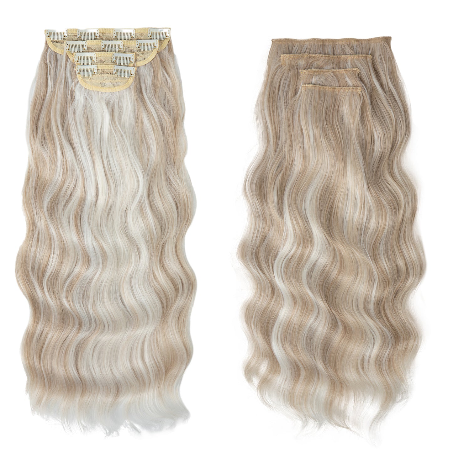 Women's Set Curly Hair Water Ripple One Piece Hairpiece Wig Long Curls