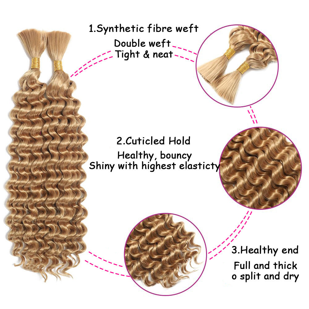 Deep Wave Braided Hair Bohemian Braid Wig Ponytail