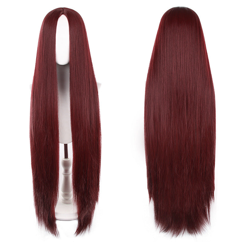 Mid-length Universal Long Straight Scalp Style Cos Wig