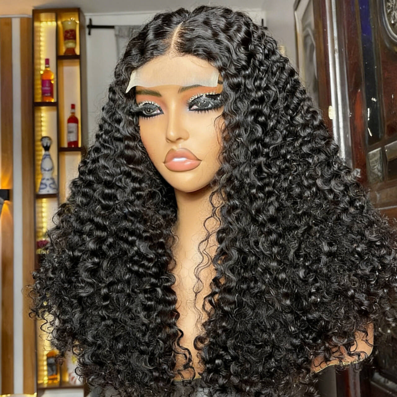 Elegant Sdd Pixel Curls Full Frontal Real Hair Wig