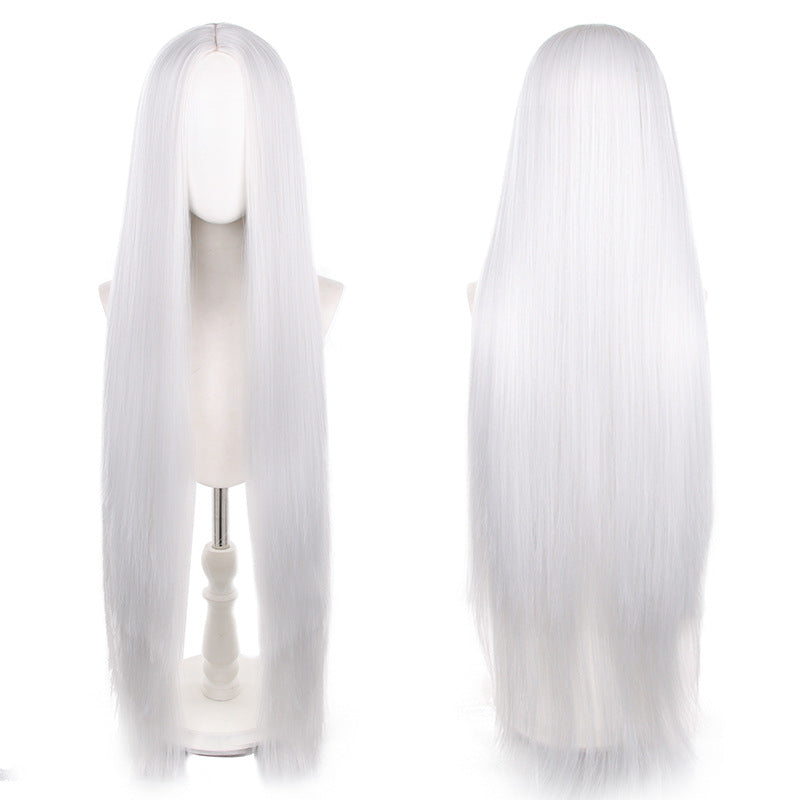 Mid-length Universal Long Straight Scalp Style Cos Wig