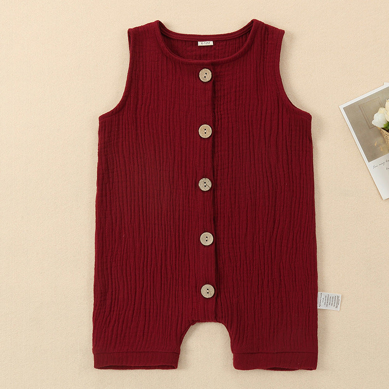 Sleeveless Clothes Summer Breathable Vest Born Jumpsuit, Climbing Suit