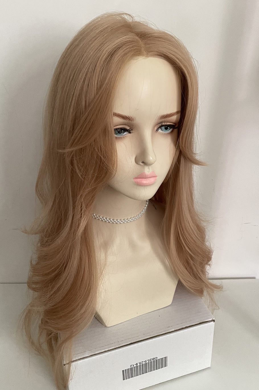Front Lace Female Mid-length Fluffy Bangs Curly Wig Long Curls