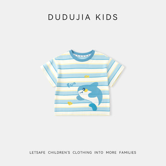 Children's Antibacterial Summer Short-sleeved Lightweight Shirt Clothes Children's T-shirt