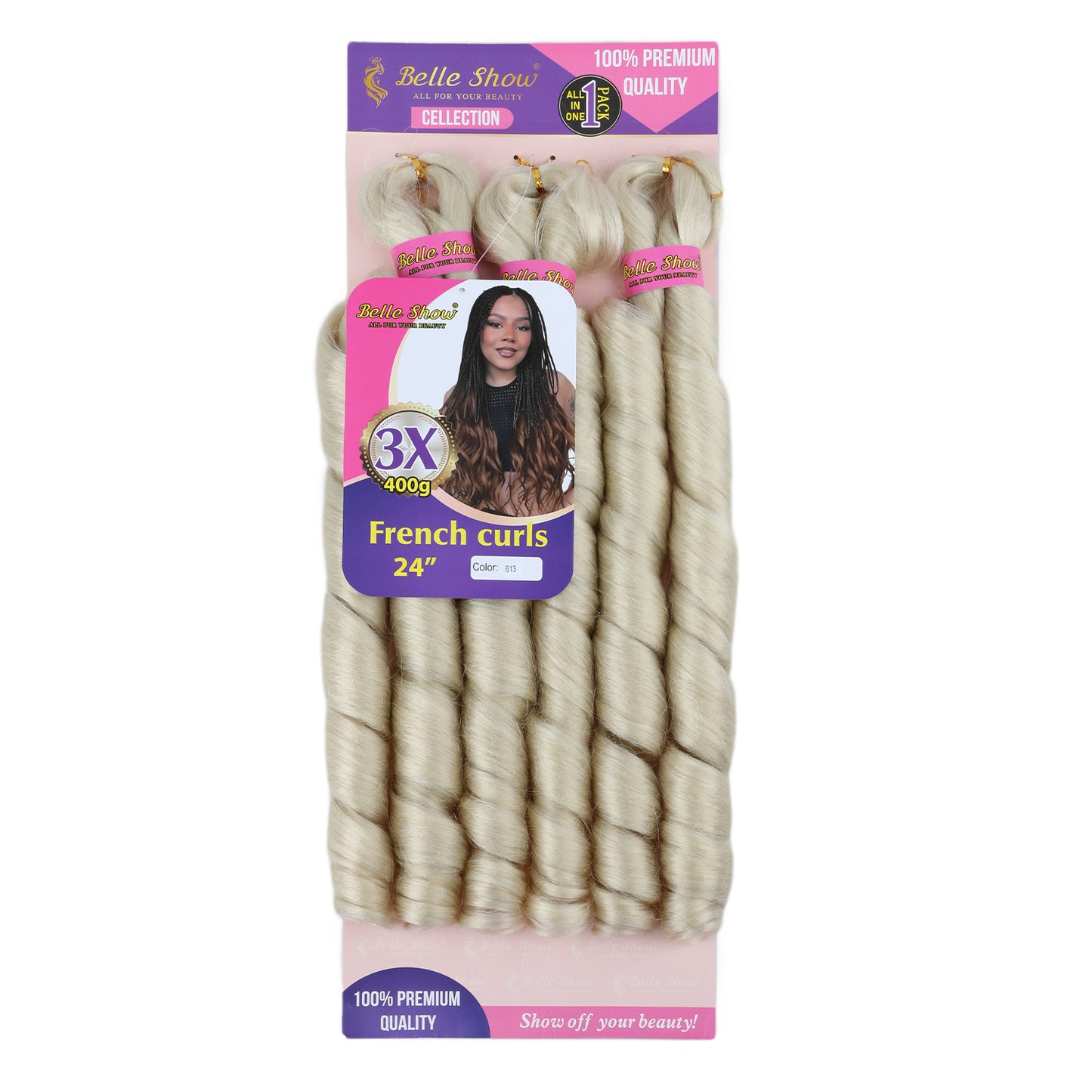 Fiber Low Temperature Tube Curved Large Wig Long Curls