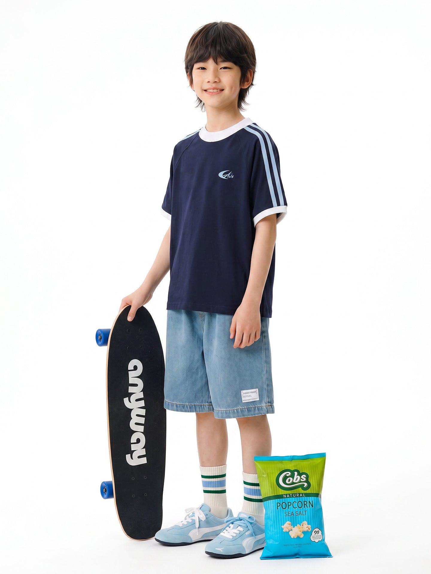 Children's Summer American Retro Boys Pure Cotton Children's T-shirt