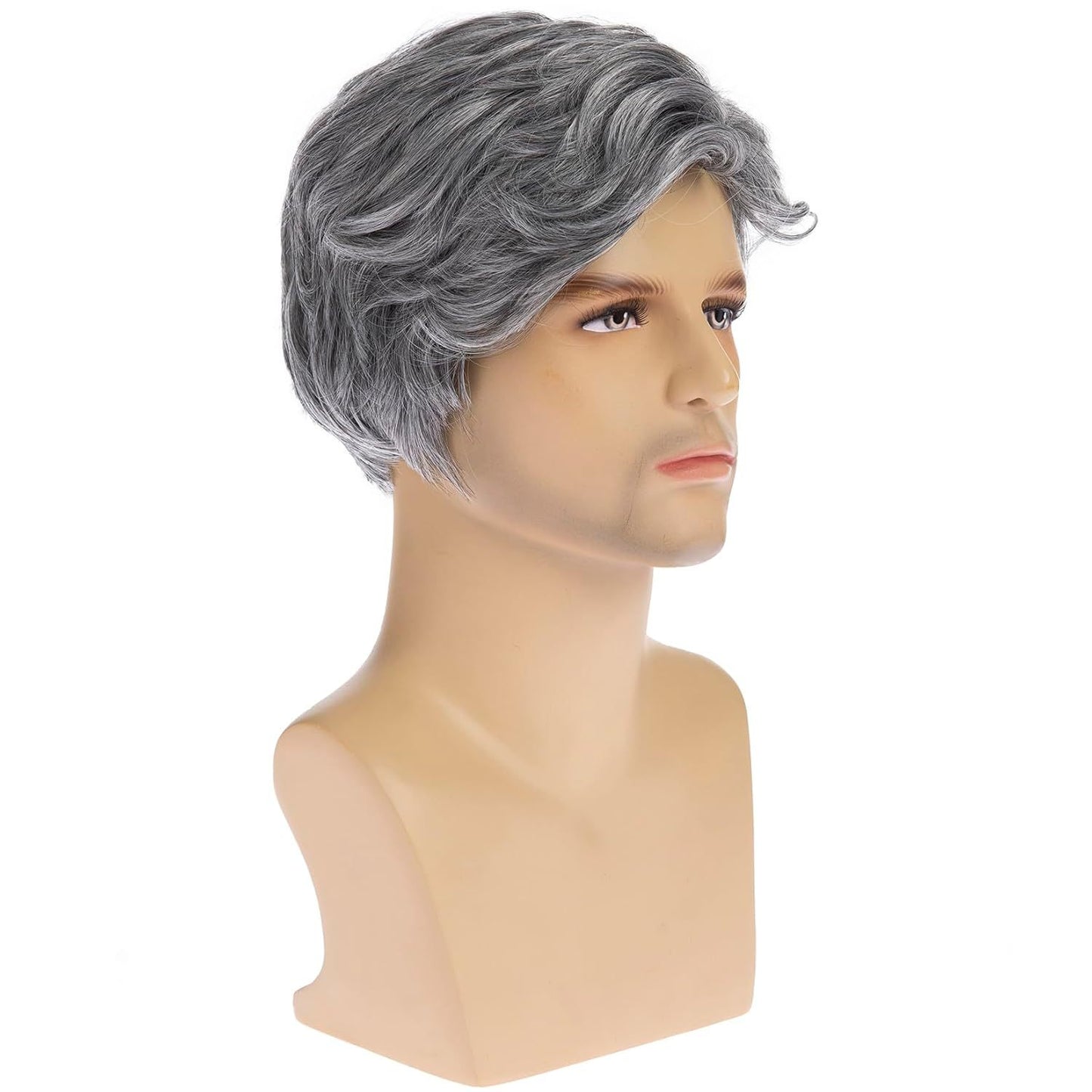 Short Head Cover Fashion Fluffy Natural Men's Wig