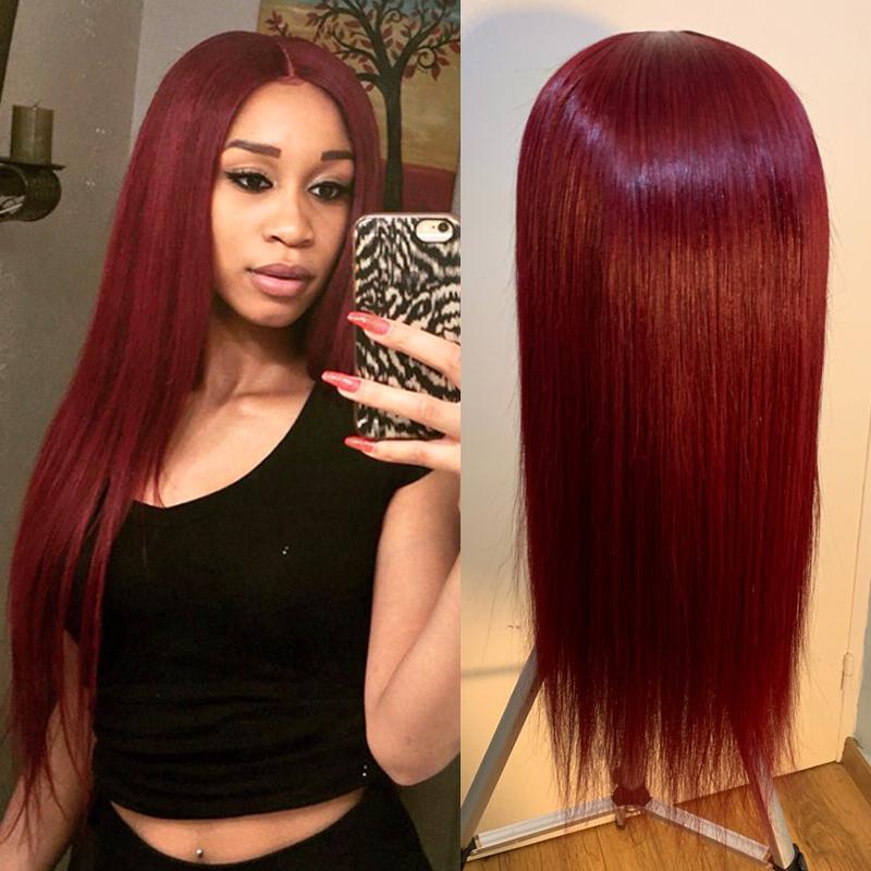 Front Lace Natural Realistic Daily Use Black Long Straight Wig