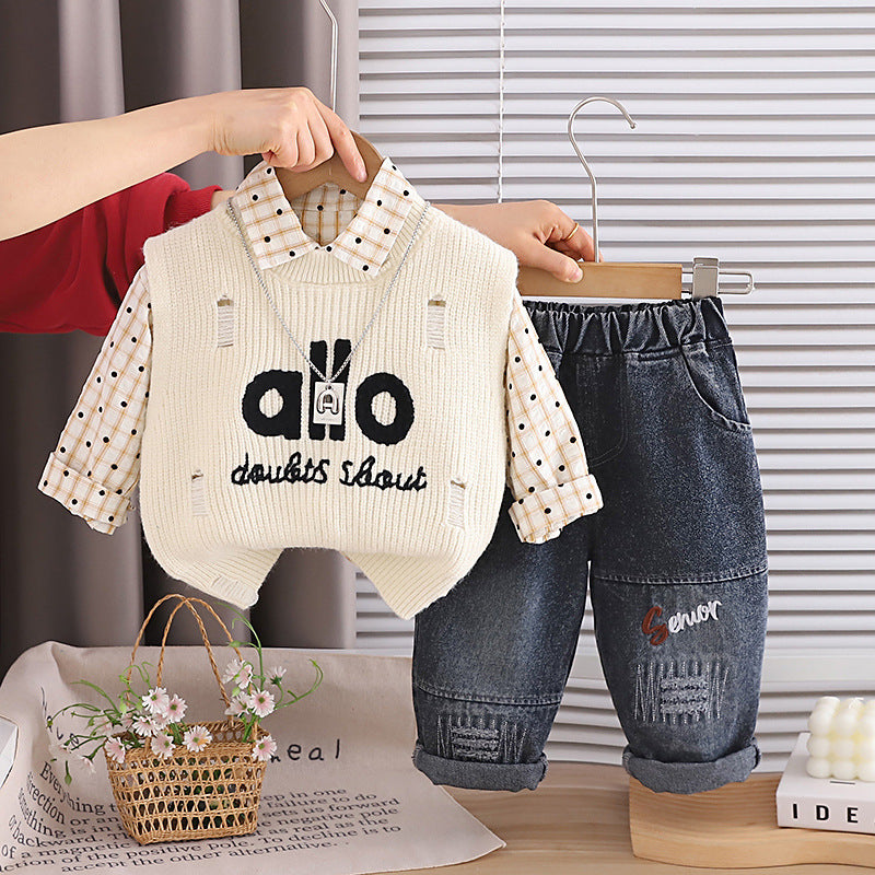 Fashionable Korean Style Toddler Spring Sweater Children's Suit