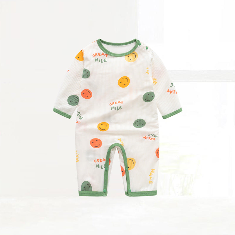 Children's Clothing Class One-piece Pajamas Pullover Shoulder Open Jumpsuit, Climbing Suit