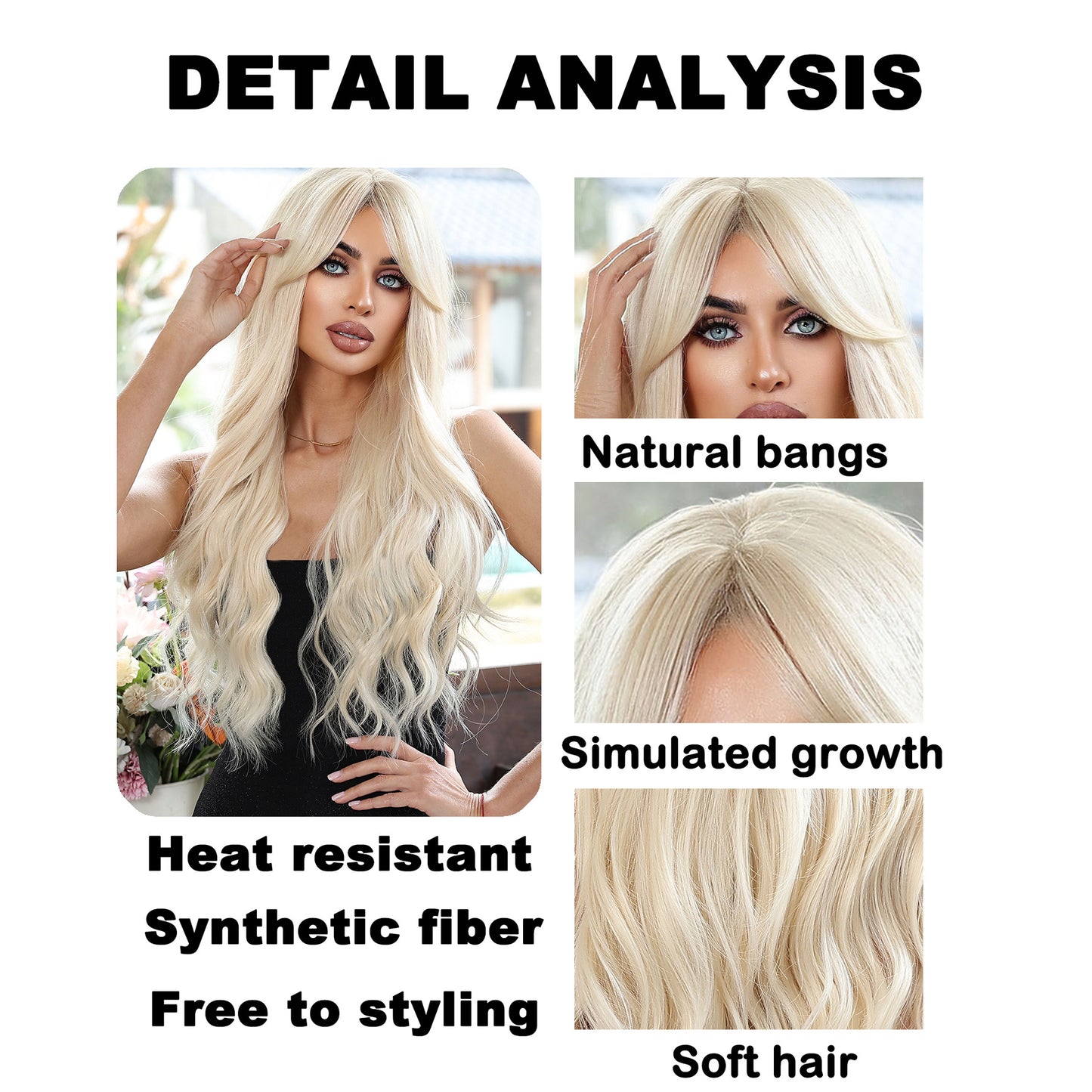 Women's Fiber Pink Natural Fluffy Curly Hair Wig Long Curls