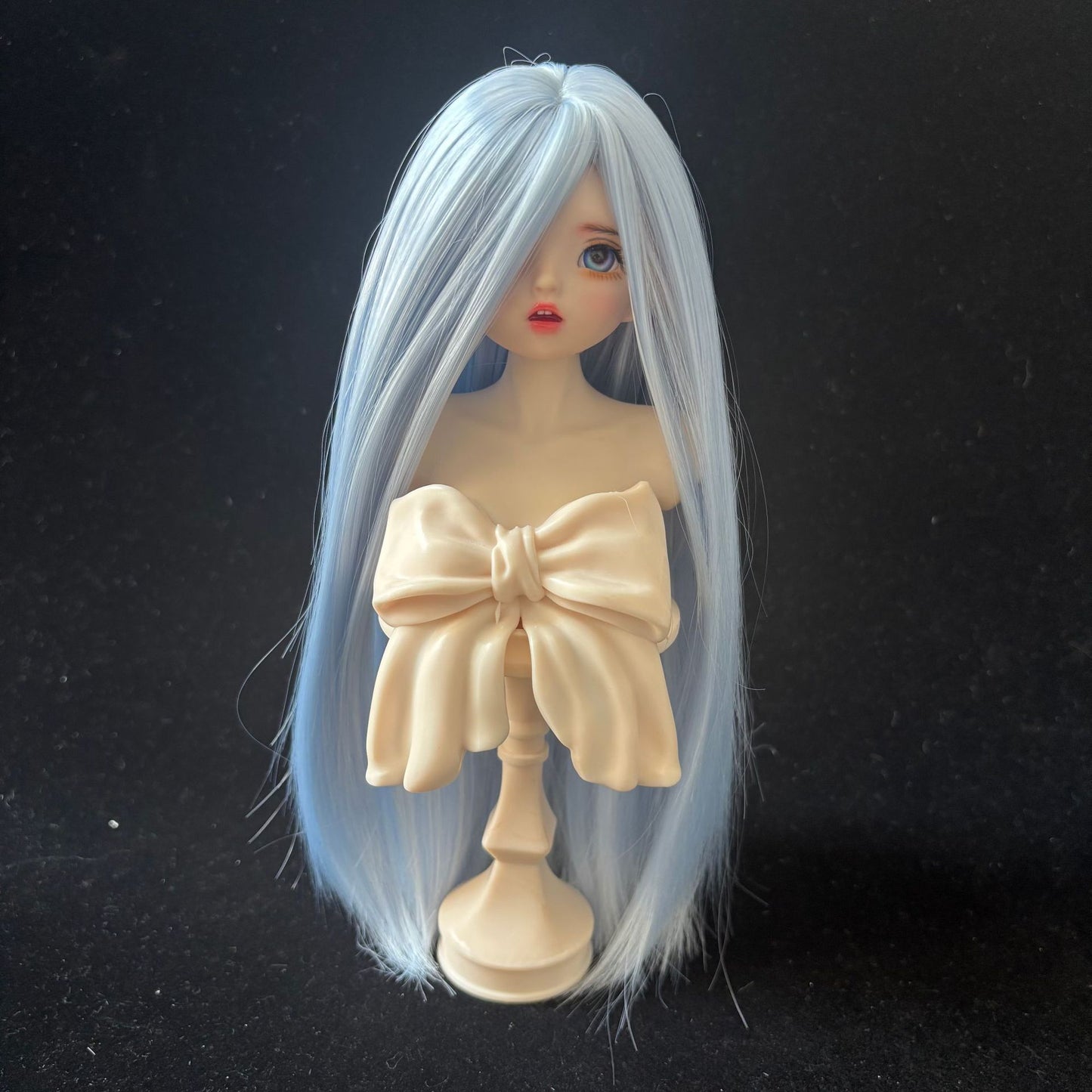 Points Soft Silk Long Bangs Straight Hair Cover Blank Cos Wig