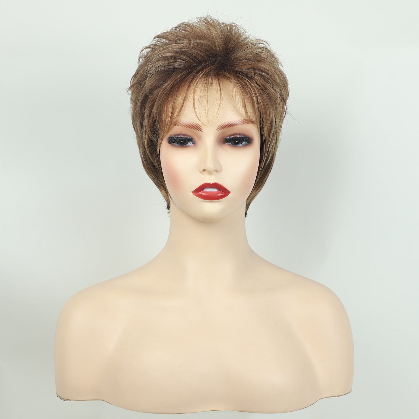 Trendy Innovative Fluffy Fiber Head Cover Wig Short Curly Hair