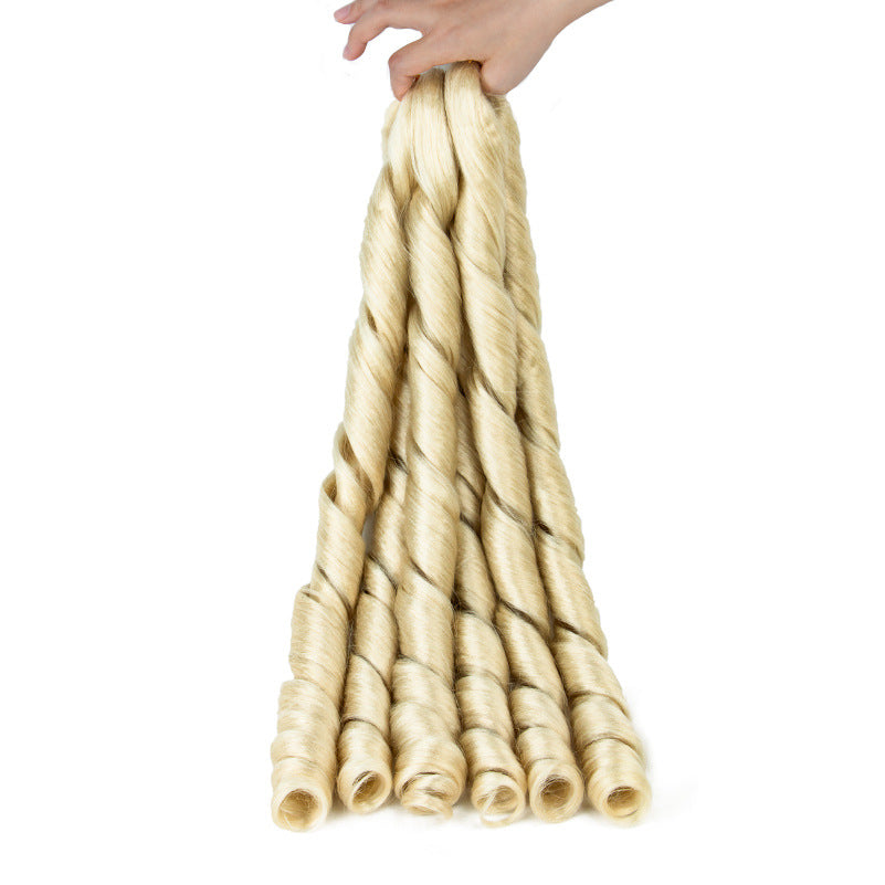Fiber Low Temperature Tube Curved Large Wig Long Curls