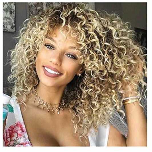 Volume Afro Rose Net Chemical Fiber Wig Short Curly Hair