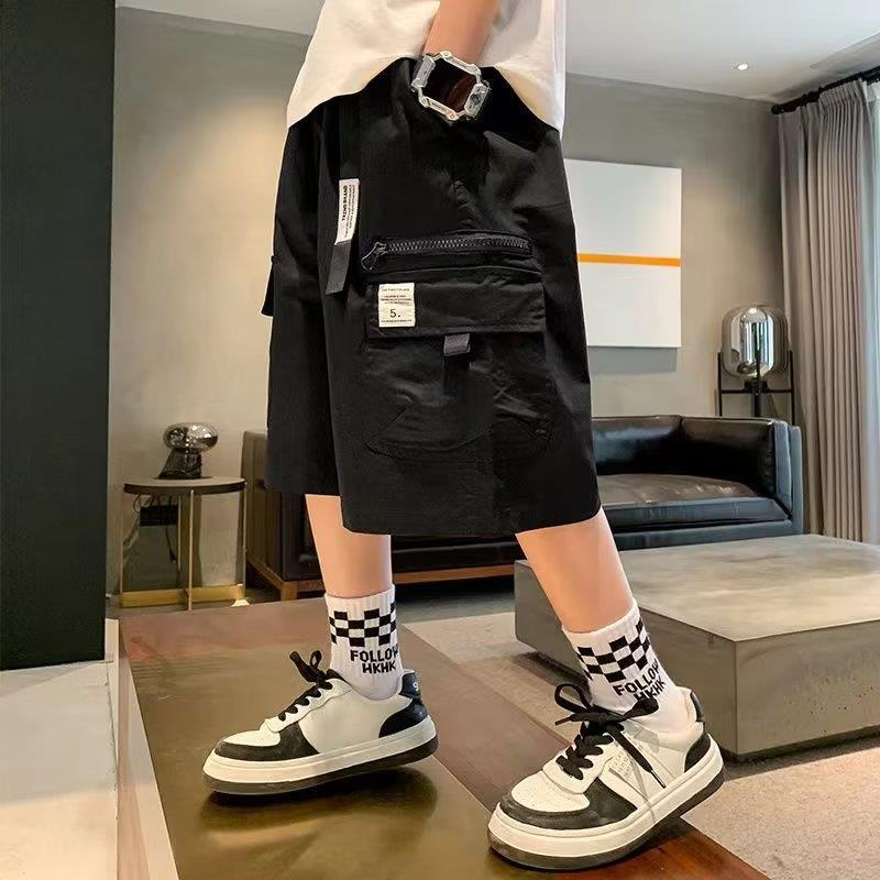 Children's Boy Summer Clothing Shorts Overalls Foreign Handsome Children's Pants