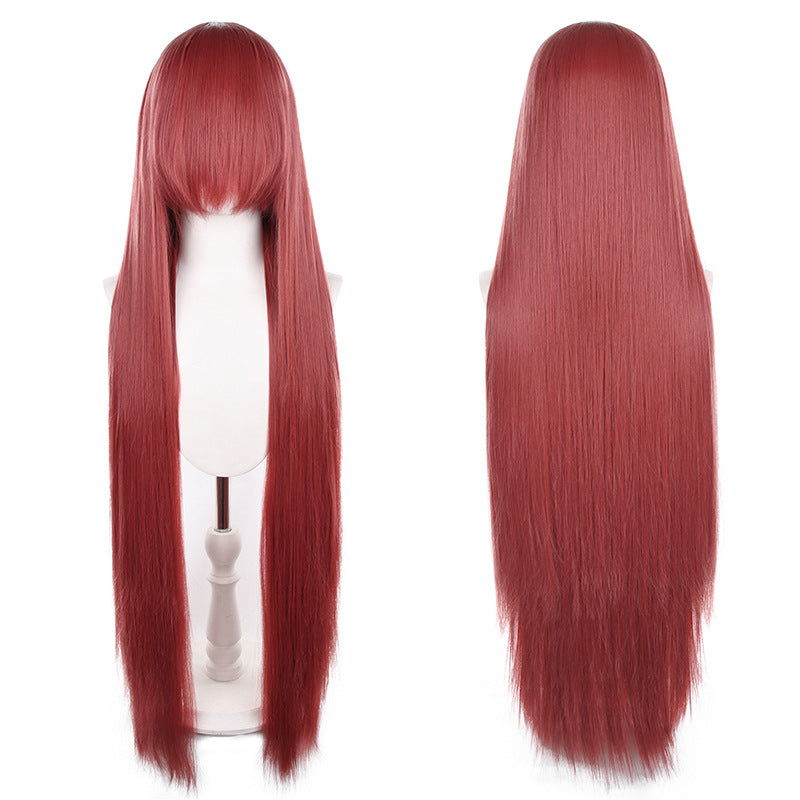 Mao Style Universal Scalp Head Long Bangs Cos Wig