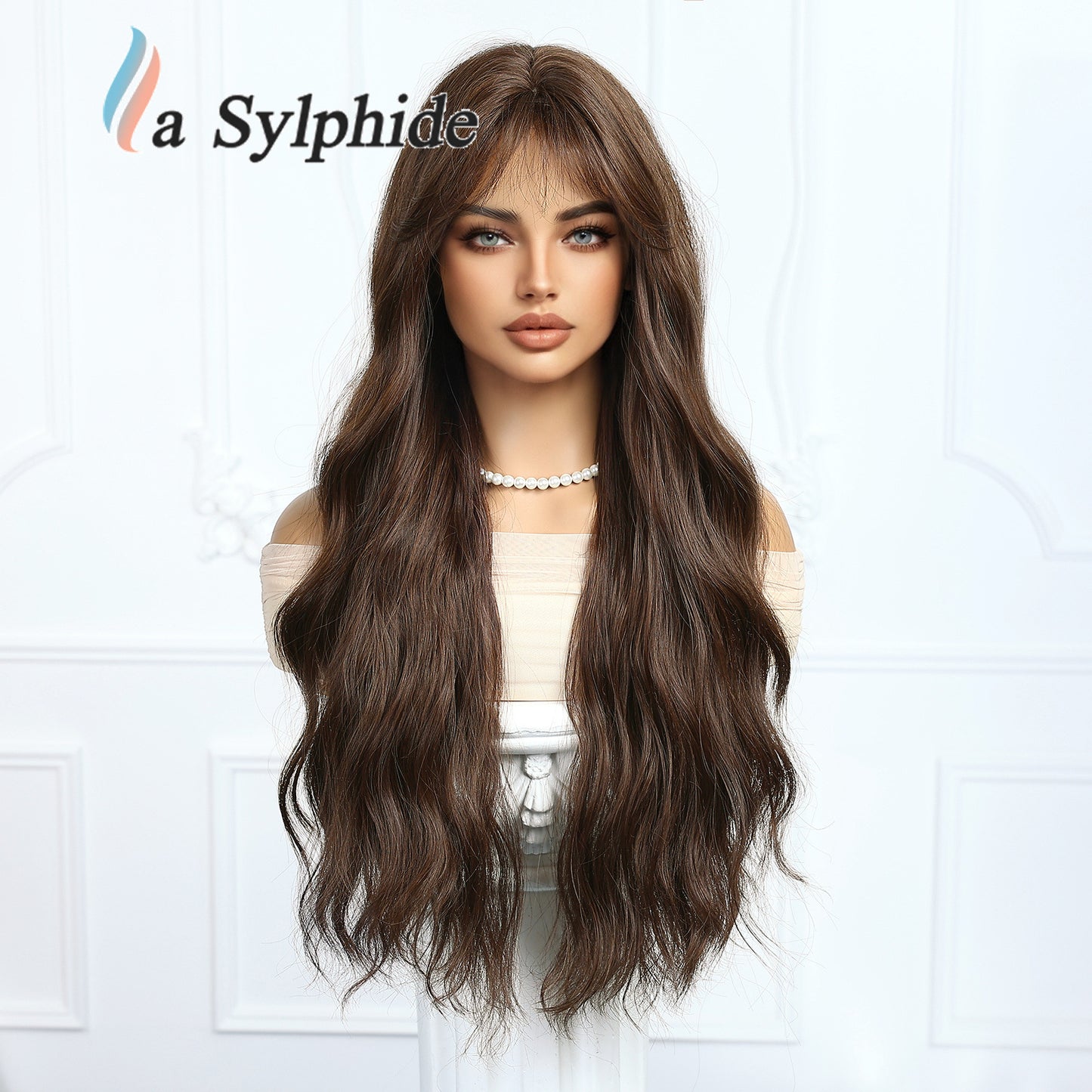 Female Mesh Beauty Curly Hair Natural Wig Long Curls