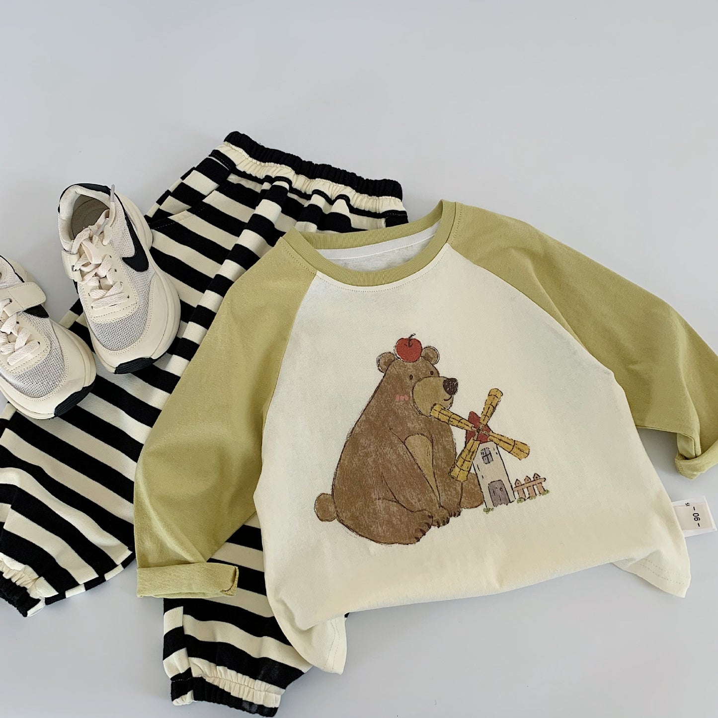 Women's & Men's Korean Style Spring Clothing Long-sleeved Shirt Children's T-shirt