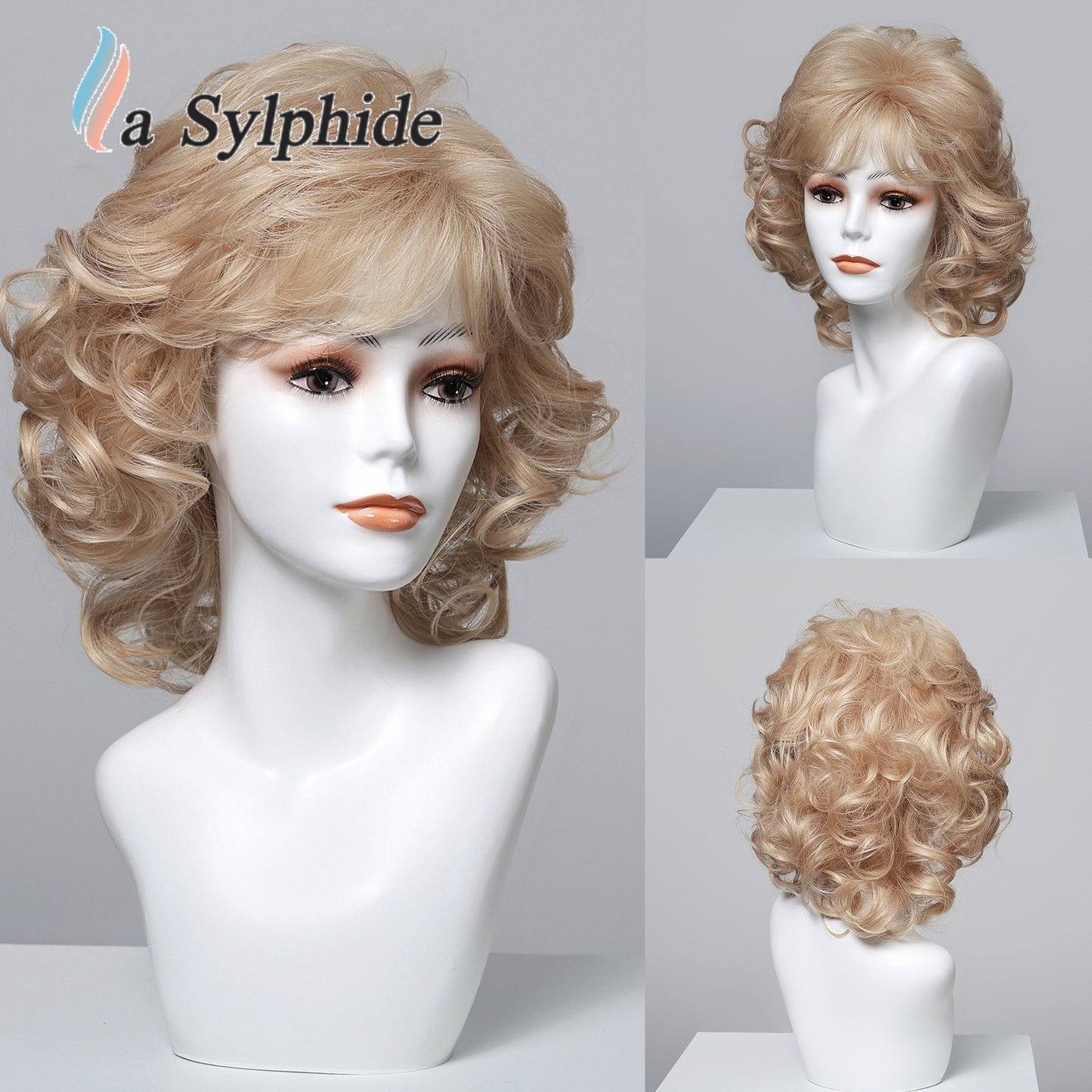 Women's Love Mother Rose Net Fiber Latin American Wig Short Straight Hair