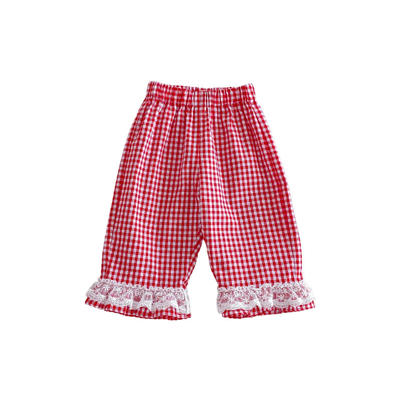 Fashion Embroidery Vest Summer Korean Style Cute Flounced Sleeve Doll Children's T-shirt