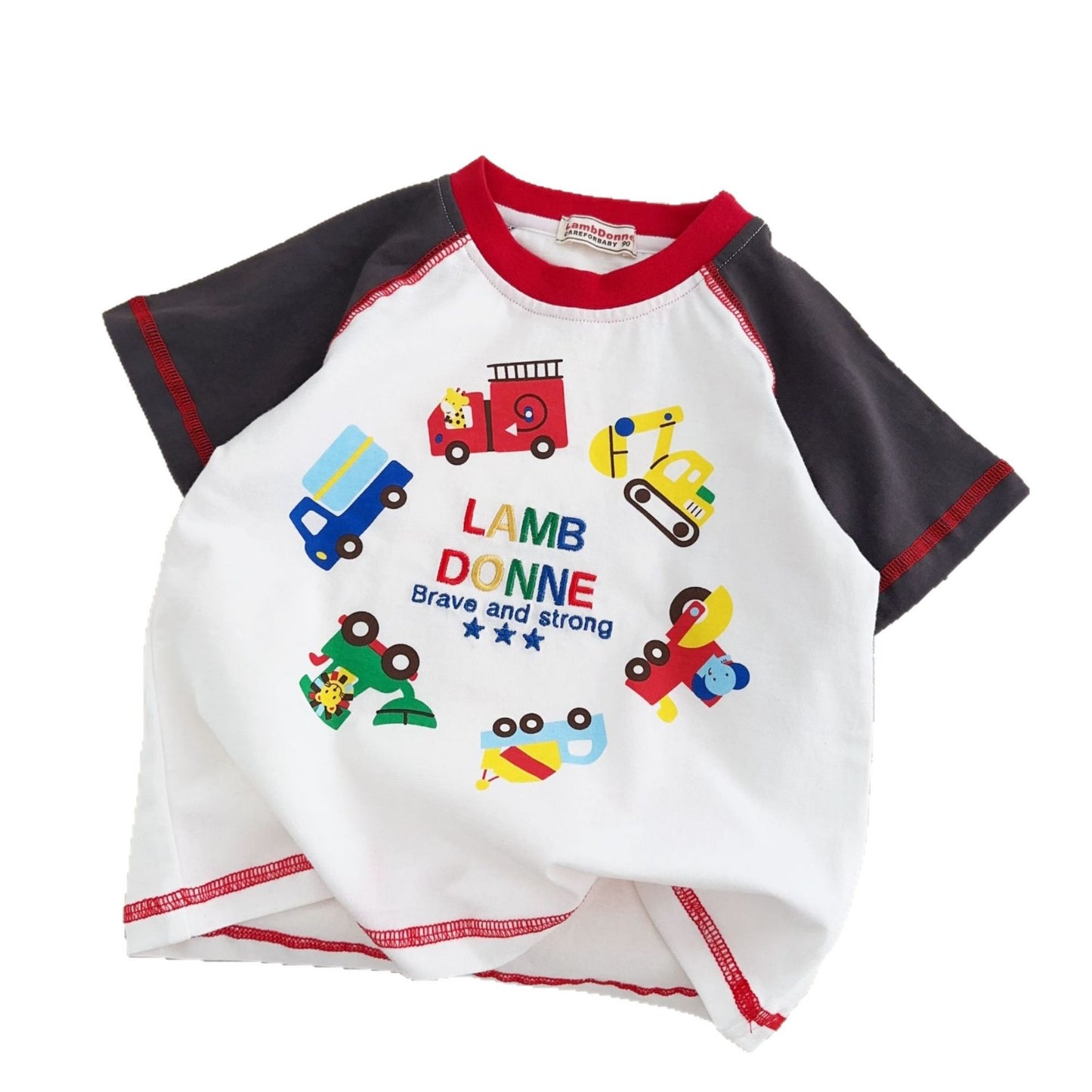 Children's Short-sleeved Summer Cartoon Printed Round Neck Children's T-shirt
