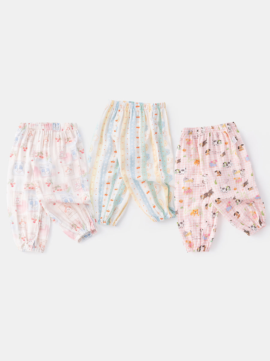Cartoon Anti Mosquito Casual Outer Wear Trousers Pajama Korean Children's Pants