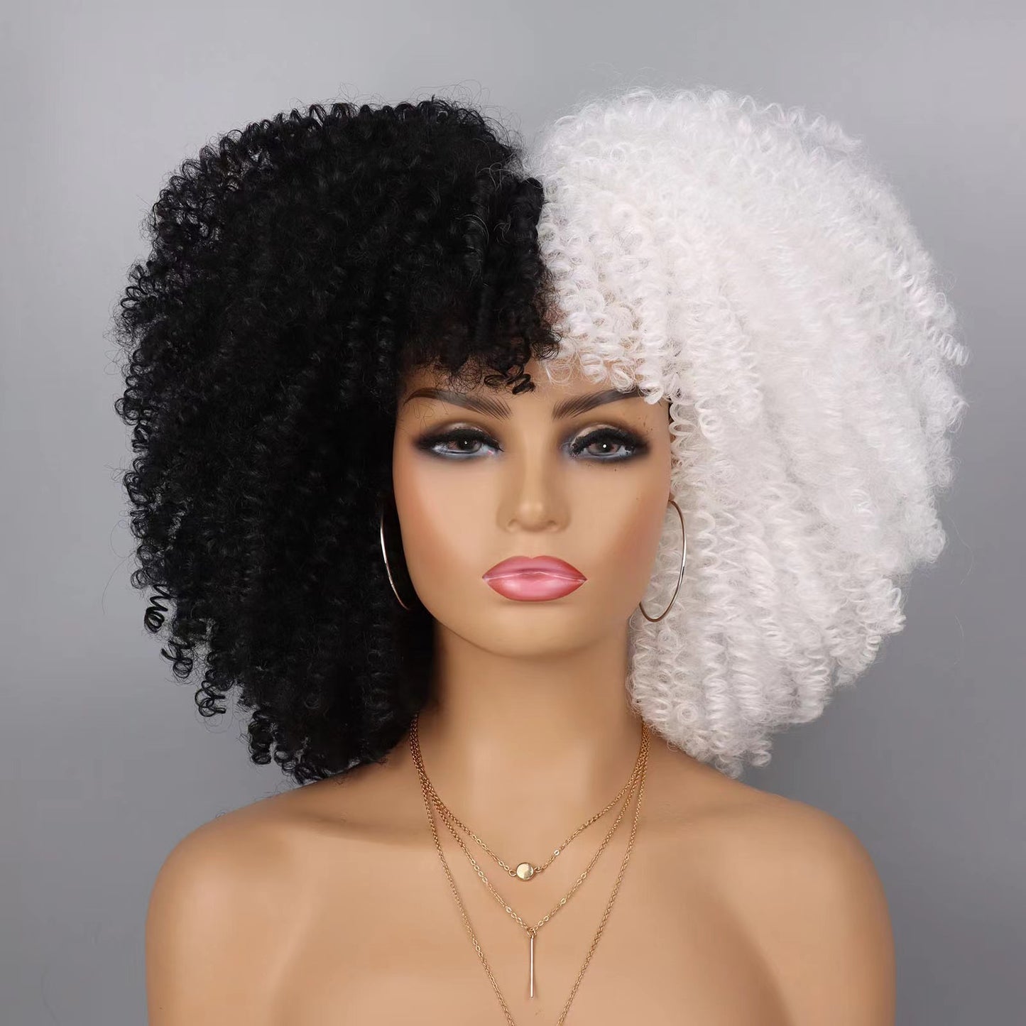 Micro Volume Afro Head Cover African Small Wig Short Curly Hair