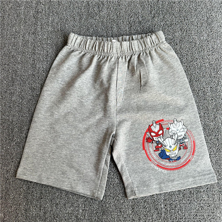 Children's Summer Cartoon Series Clothing Stretch Looped Pile Children's Pants