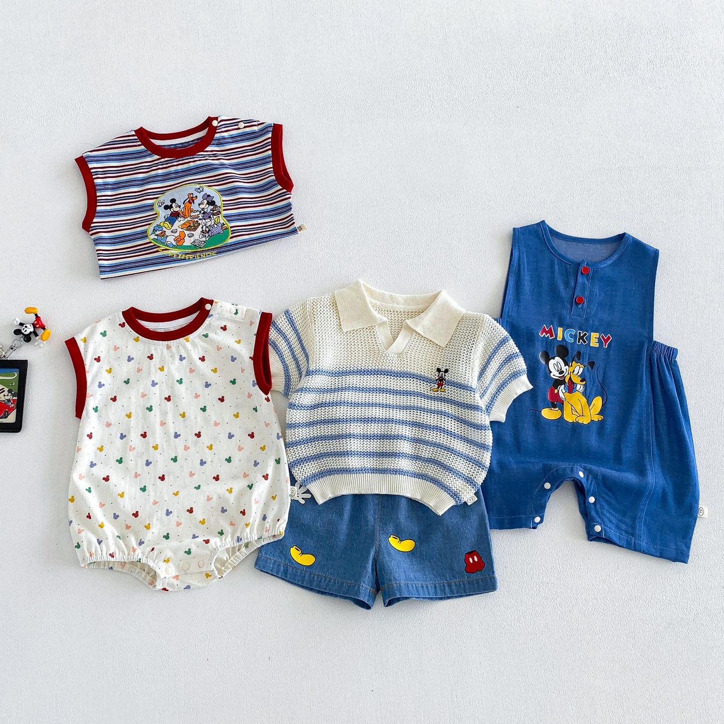 Children's Fashion Striped Vest Summer Top Korean Style Patchwork Children's T-shirt