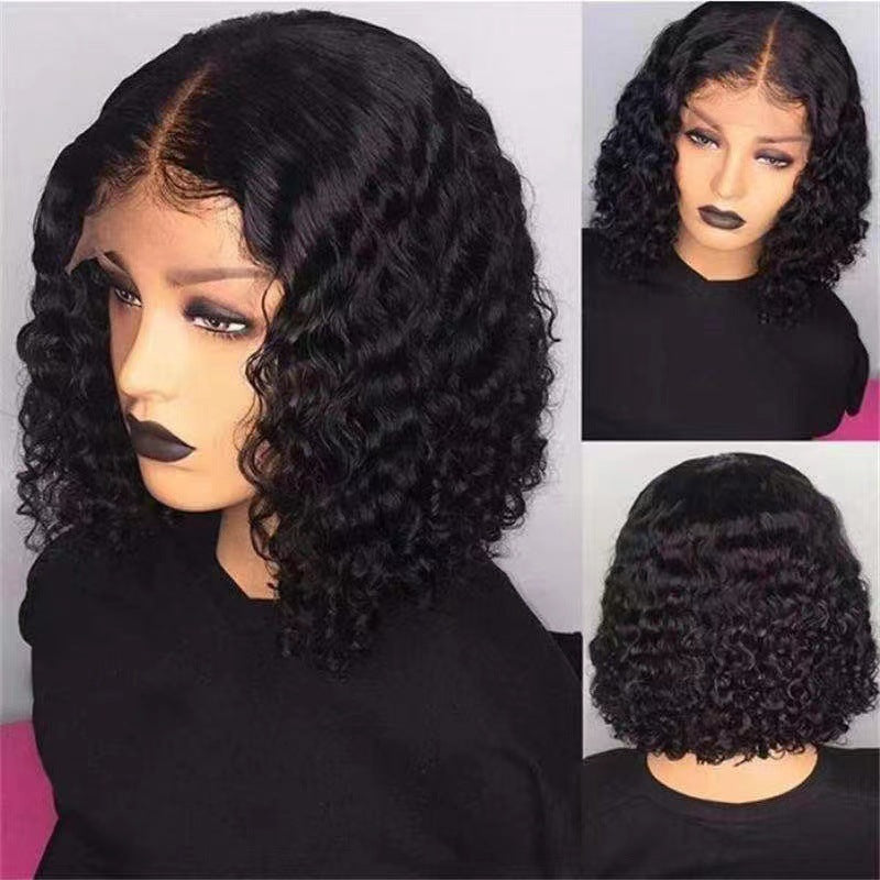 Women's Wigs With Small African Gradient Color Wig Short Curly Hair