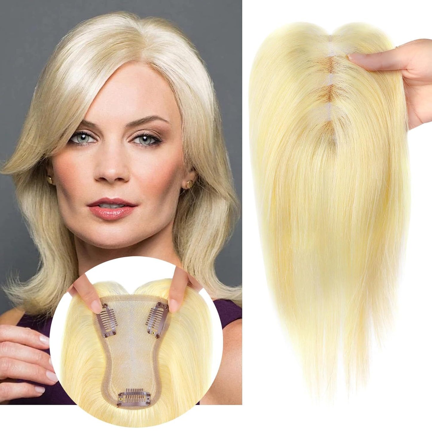 Women's Bangs Long Curly Hair Synthetic Natural Breathable Hand-woven Chemical Wig