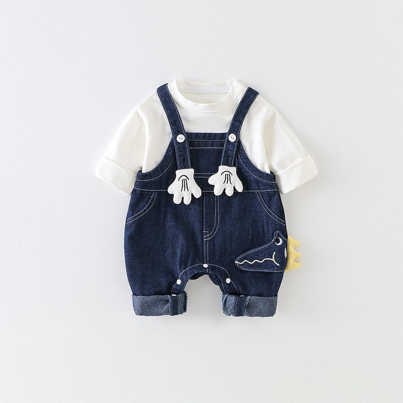 One-piece Romper Super Cute Denim Two-piece Children's Suit