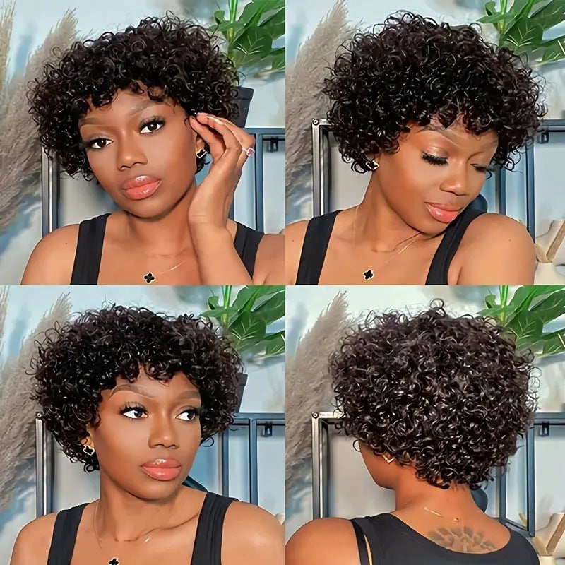 Fluffy Wigs With Small Head Cover Wig Short Curly Hair