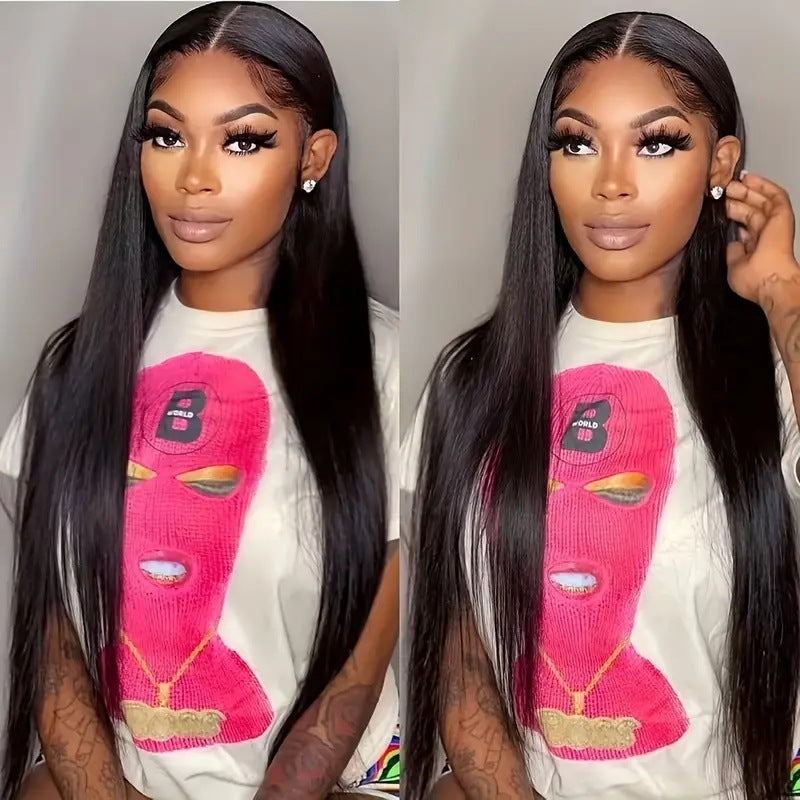 Durable Creative Fashion Mid-length Front Lace Long Straight Wig