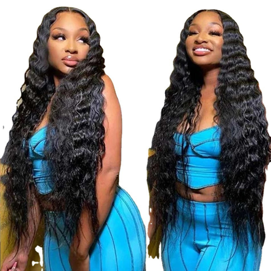 Women's Sheath Handmade Small Curly Hair Latin Wig Long Curls