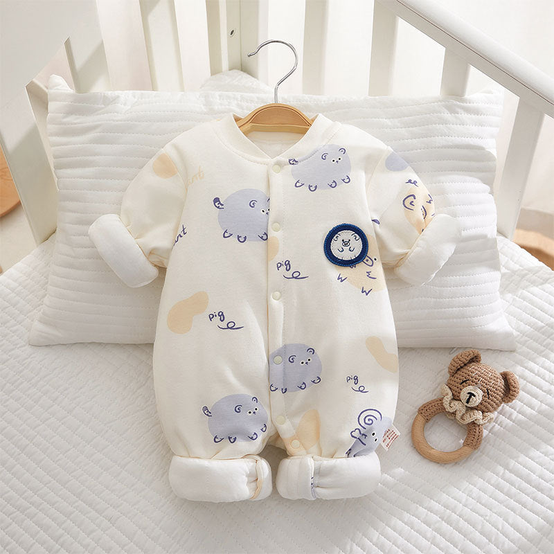 Thickened Winter Cotton Jumpsuit Thermal Quilted Jumpsuit, Climbing Suit