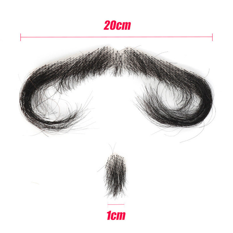 Men's Film Television Makeup Beard Props Real Human Hair Simulation Tin Other Wig