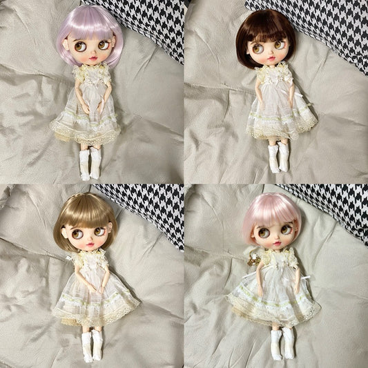 Blythe Soft Silk Bangs Head Style Plaits Cos Wig