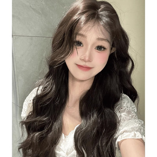 Women's Mid-length Small Lace Curly Hair Natural Wig Long Curls