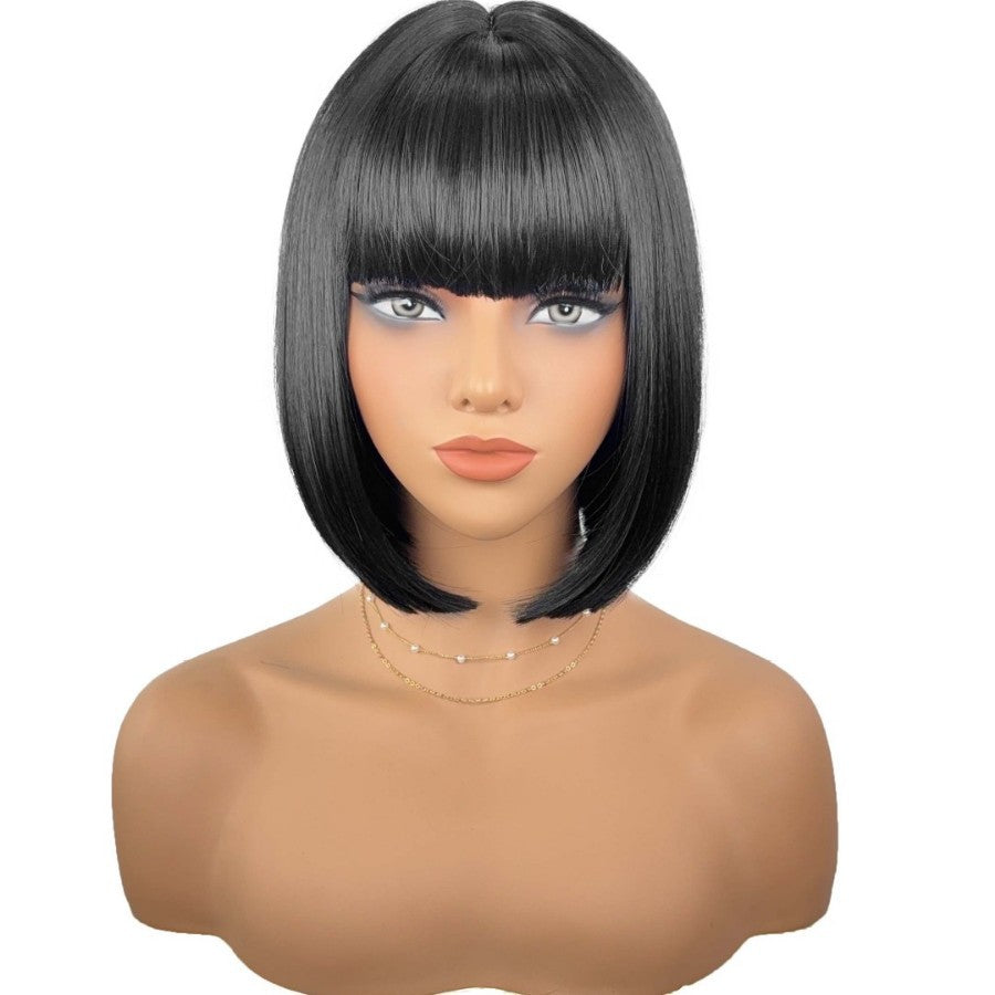 Beautiful Fashion Fiber Bangs Synthetic Wigs Wig Short Straight Hair