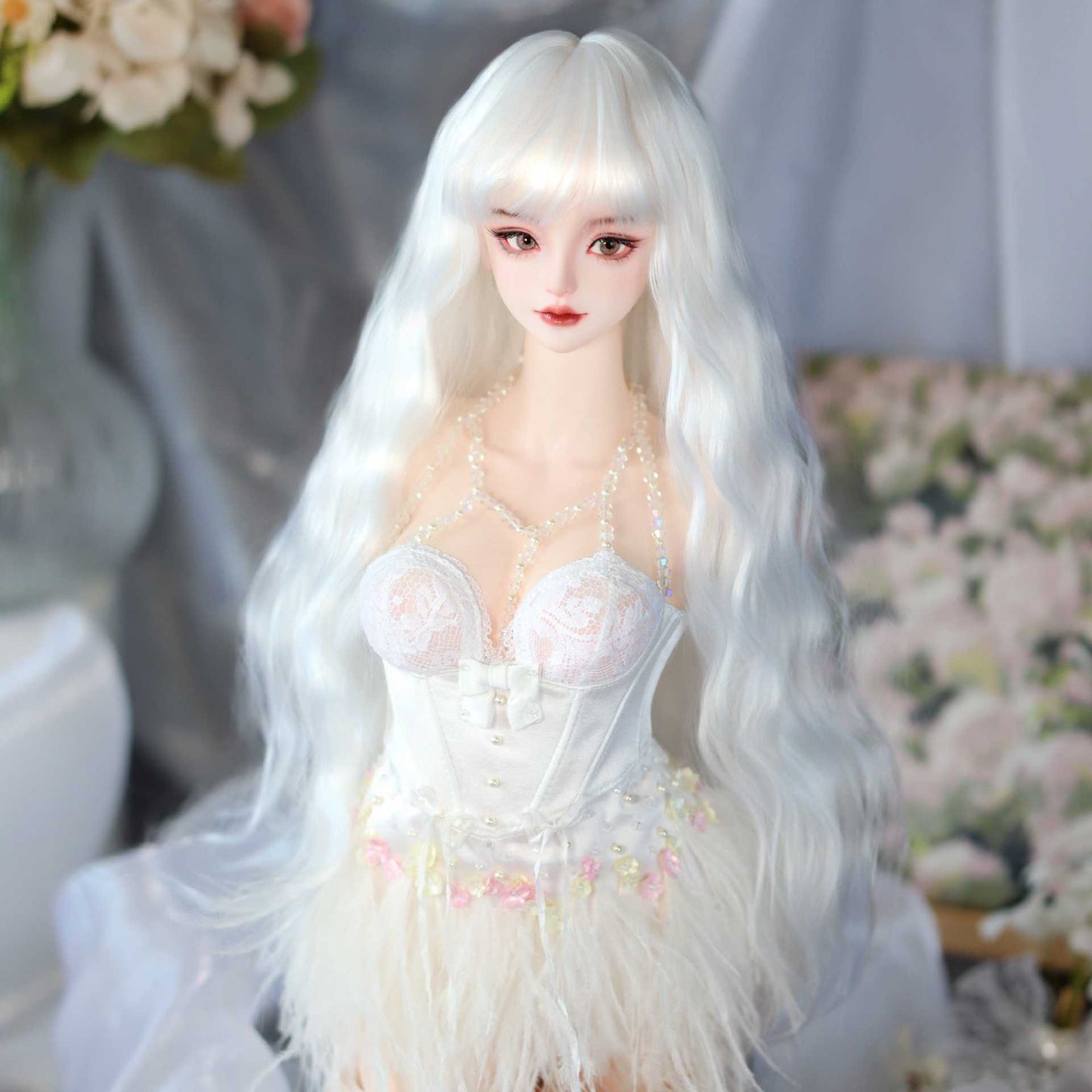 Ye Doll Hair Accessories With Bangs Small Curls Cos Wig