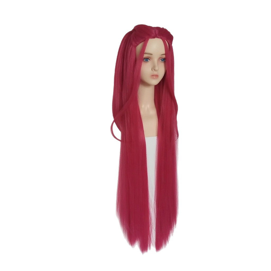 Witch Hunting Group Mira Rose Red Long Straight Cos Wig
