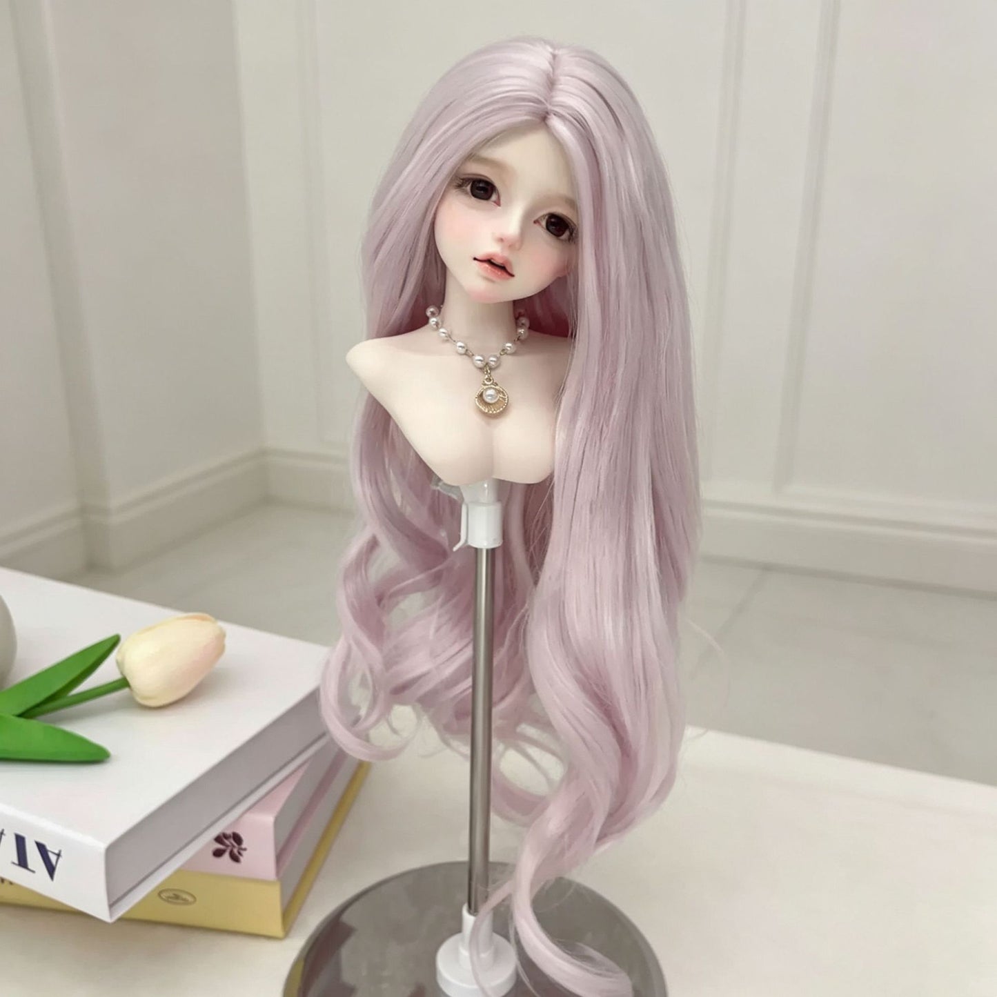 Doll Female Bangs Curly Big Wave Wig Long Curls