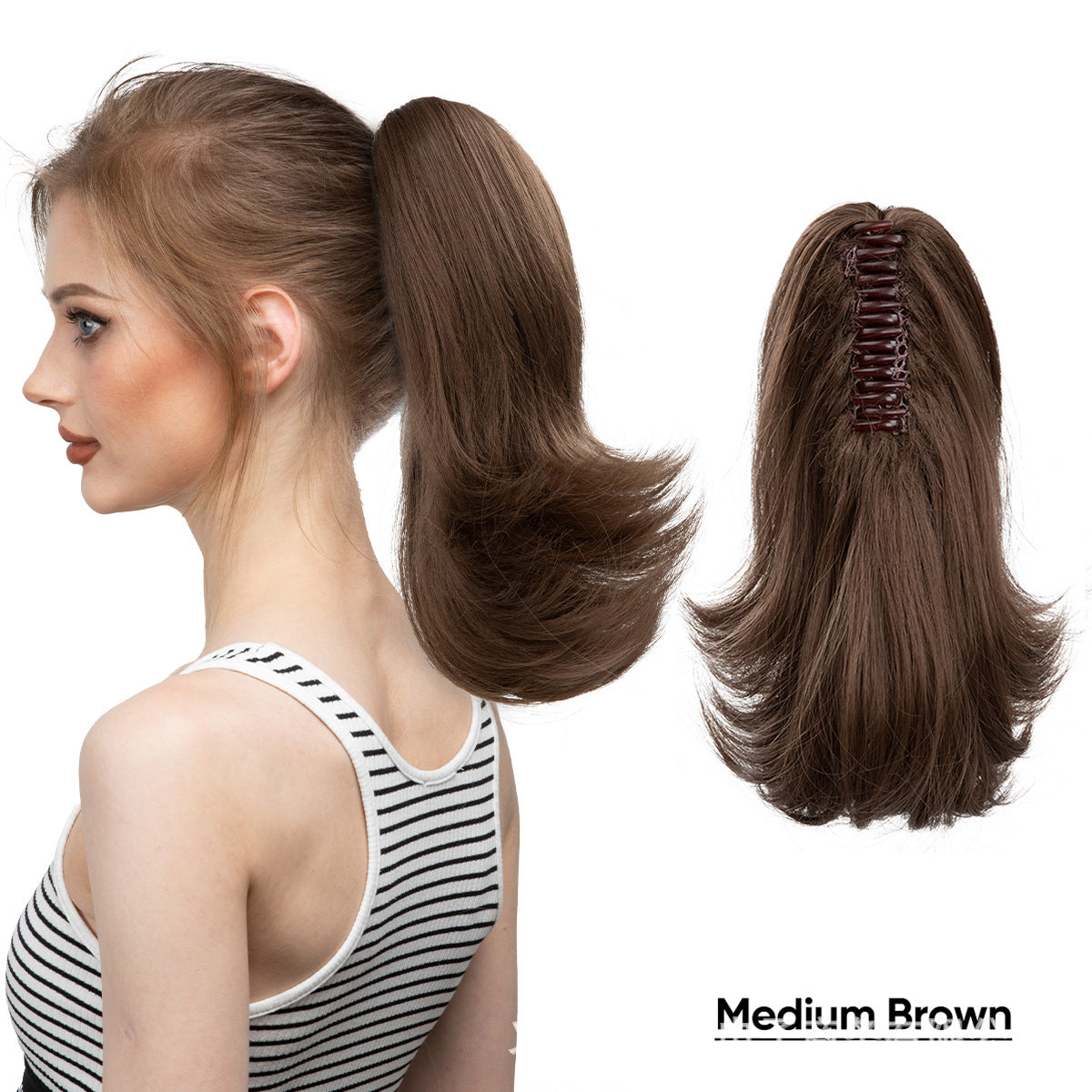 Lady Fiber Hair Band Matte Chemical Small Roll Grip Wig Ponytail