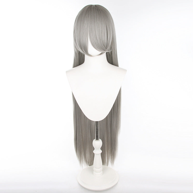 Universal Anime Long Straight Hair Mao Style Fiber Cos Wig