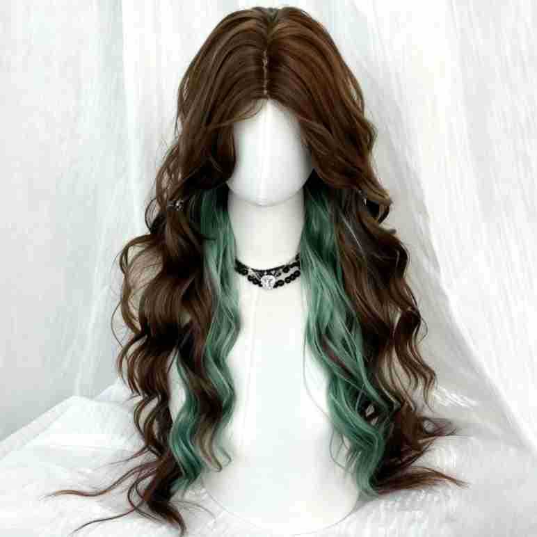 Female Forehead Lace Curly Hair Bangs Long Straight Wig